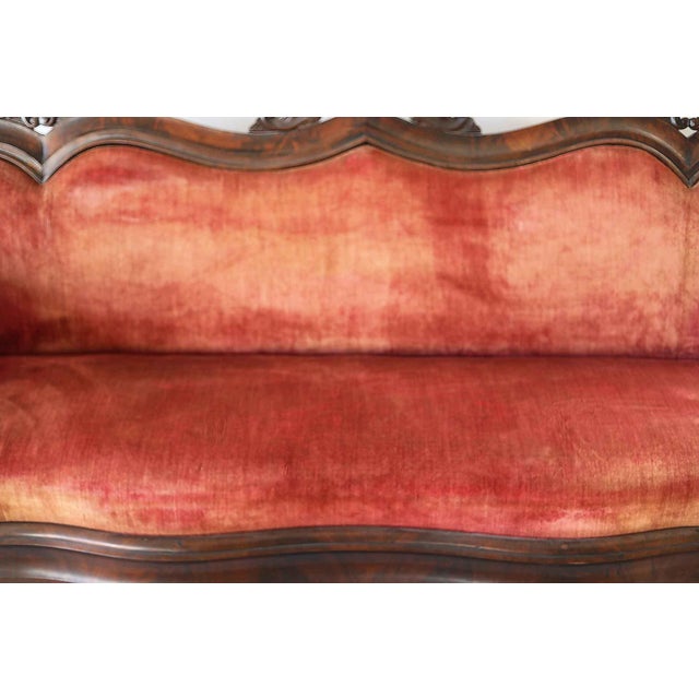 Antique Regency Sofa - Mahogany Veneer For Sale - Image 4 of 9