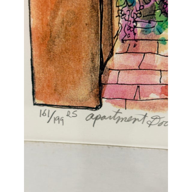 Late 20th Century Kiran Levy "Apartment Doorway – Santa Fe Nm" Signed Hand-Enhanced Limited Edition Print Framed For Sale In Detroit - Image 6 of 9