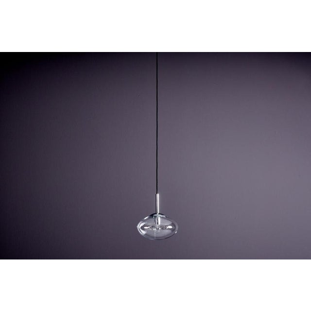 Glass Lens-Shaped Pendants from Kinkeldey, Germany, 1970s For Sale - Image 4 of 11