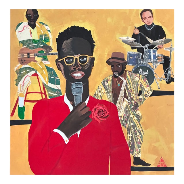 All That Jazz Original Collage by Adria Becker For Sale