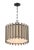 Contemporary Inland Single-Light Transitional Slatted Wood Drum Pendant For Sale - Image 3 of 8