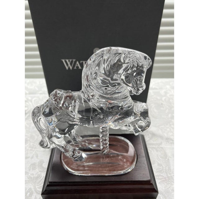 Wood 1997 Waterford Society Legends & Lore Carousel Horse Figurine Ireland w/ Box For Sale - Image 7 of 13