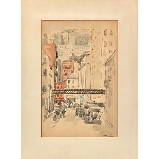 This appears to be dated 1927. It came in with a piece dated 1929. A very early, rare work. Framed 22.5 x 18. Image 14.5 x...