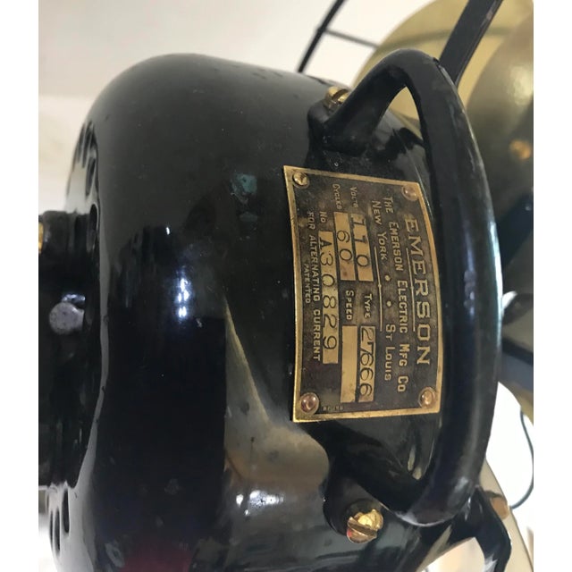 Metal 1920s Emerson 2766 Six Blade Electric Fan For Sale - Image 7 of 12