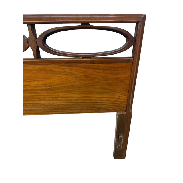 Mid-Century Modern Full Size Walnut Headboard For Sale In Philadelphia - Image 6 of 7