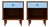 Mid Century Modern 2 Tone Nightstands in Manner of Glenn of California For Sale