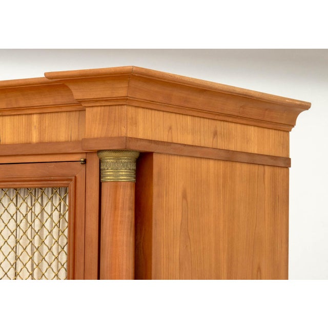 Wood Empire Style Cherrywood Bookcase Cabinet For Sale - Image 7 of 9