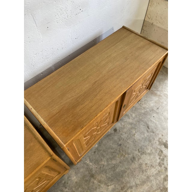 Wood Henning Kjaernulf Oak Brutalist Danish Side Tables or Nightstands For Sale - Image 7 of 7