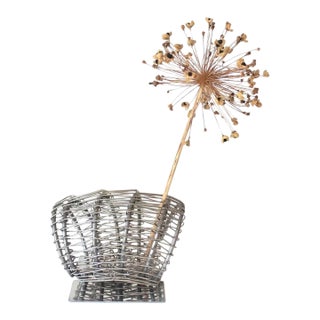 Vintage Wire Flower Frog for Ikebana Arrangements, Hairpin Flower Holder, Unique, Unusual, Perfect Arrangers For Sale