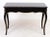 Traditional Regency Style Ebonized Marble Top Desk With Brass Mounts For Sale - Image 3 of 8