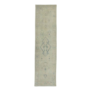Turkish Oushak Rug 2'10" x 10'7" #17821 For Sale