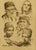 Vintage Lithograph, Ed. 59 of 75, Signed. In this print the artist renders portraits of family members in a sketch like,...