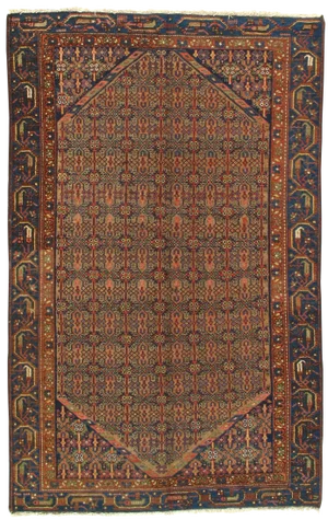 Early 20th Century Antique Persian Hamadan Rug - 3′11″ × 6′2"