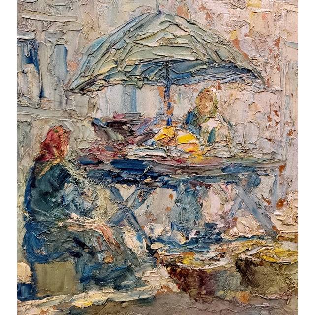 Erno Erb - Women at the Market - 1920s Oil Painting For Sale In Los Angeles - Image 6 of 12