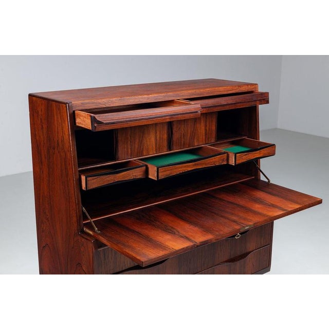 Secretaire in Santos Rosewood by Erling Torvits for Klim Mobelfabrik, Denmark, 1960 For Sale - Image 11 of 18