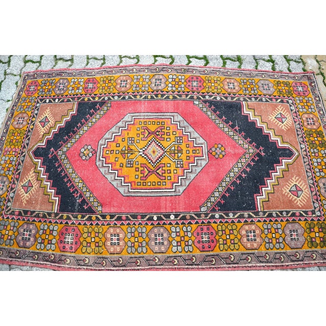 Textile Vintage Nomadic Turkish Capadocia Rug For Sale - Image 7 of 11