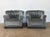 Danish Lounge Chairs in Grey-Blue Velvet in the style of Fritz Hansen, 1940s, Set of 2 For Sale - Image 12 of 12