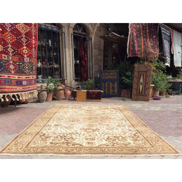 Mid-Century Modern Handmade Turkish Rug - 117" X 77" For Sale - Image 3 of 12