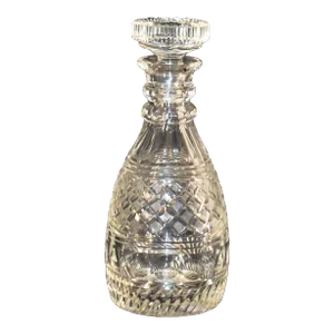 English Cut Glass Decanter, Circa 1930's