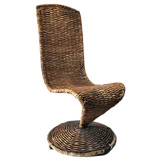 S Chair in Braided Rope by Marzio Cecchi, 1970s For Sale