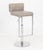 Modern Gray Leather and Chrome Bar Stools, 4 For Sale - Image 10 of 11