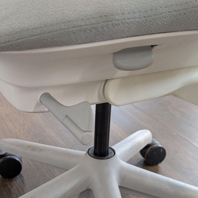 Metal Herman Miller Sayl White Ergonomic Office Chair With Adjustable Armrests For Sale - Image 7 of 10