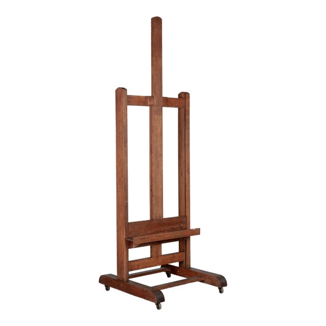 Adjustable French Oak Painter's Easel, Circa 1900s For Sale