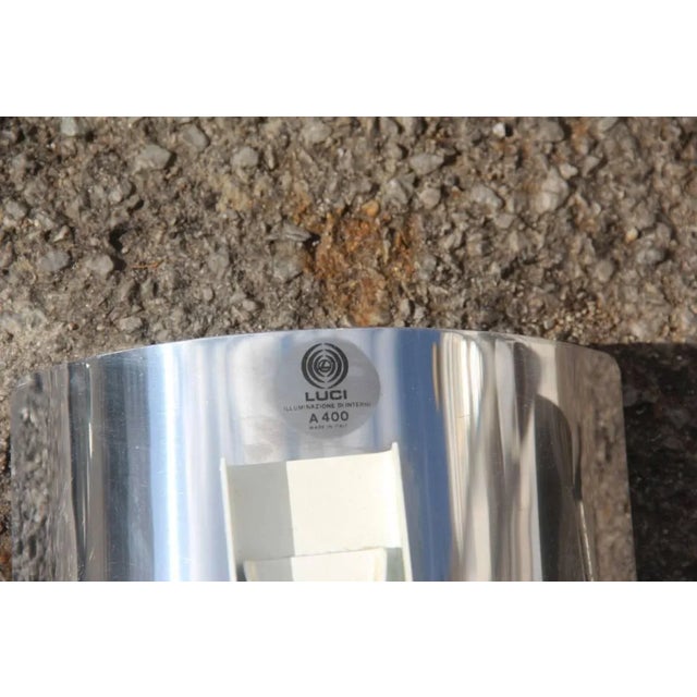 Luci Italia Steel Sconces from Luci Italia, 1970s, Set of 2 For Sale - Image 4 of 6