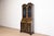 Georgian Chinoiserie Black Lacquered Hand-Painted Drop Front Secretary Desk With Bookcase Hutch For Sale - Image 12 of 12