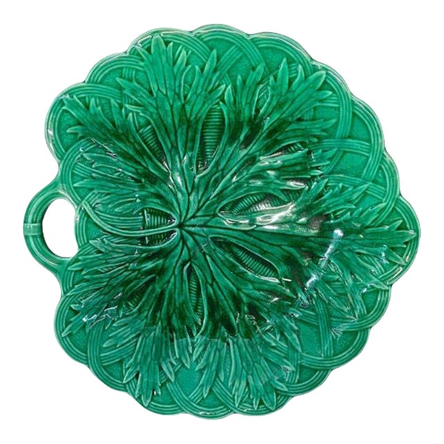 Antique Wedgwood Majolica Leaf Dish For Sale