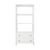 White Matthew Izzo Home Davie Matte White Lacquer Two Drawer/Three Shelf Etagere With Brass Hardware For Sale - Image 8 of 12