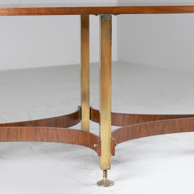 1950s Vintage Oval Wooden Table, 1970 For Sale - Image 5 of 13