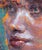 Left Unsaid by Lisa Fricker | Oil on Iron Oxide Monoprint Mounted on Panel Portrait of a woman For Sale - Image 4 of 5