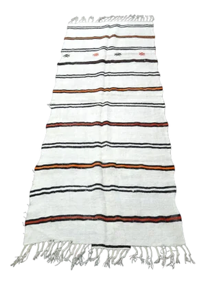 1960s Vintage Tribal Hemp Kilim Runner