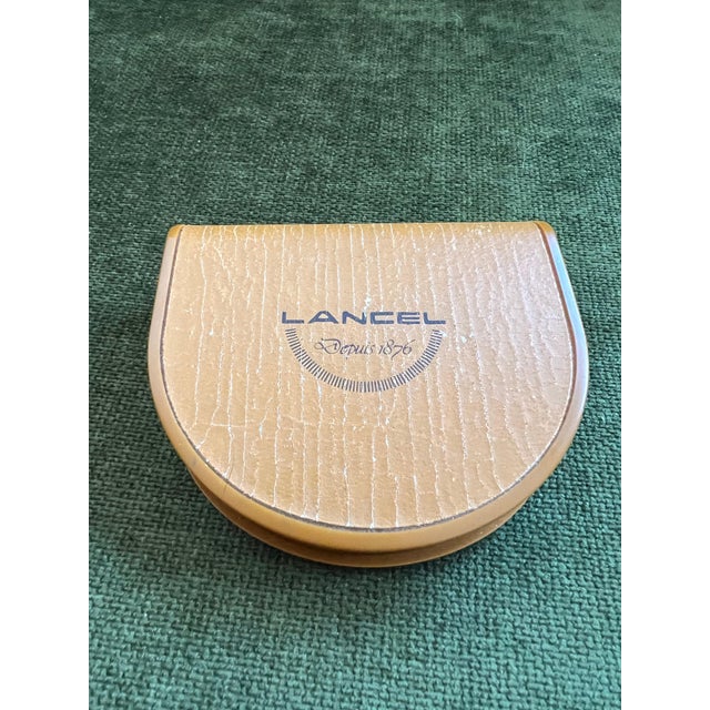 Rare Vintage "Lancel" Paris Gold Plate Steel Cufflinks & Tie Bar Original Case For Sale - Image 14 of 18