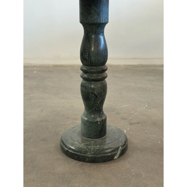 Italian 1980s Green Marble Bistro Table For Sale - Image 3 of 12