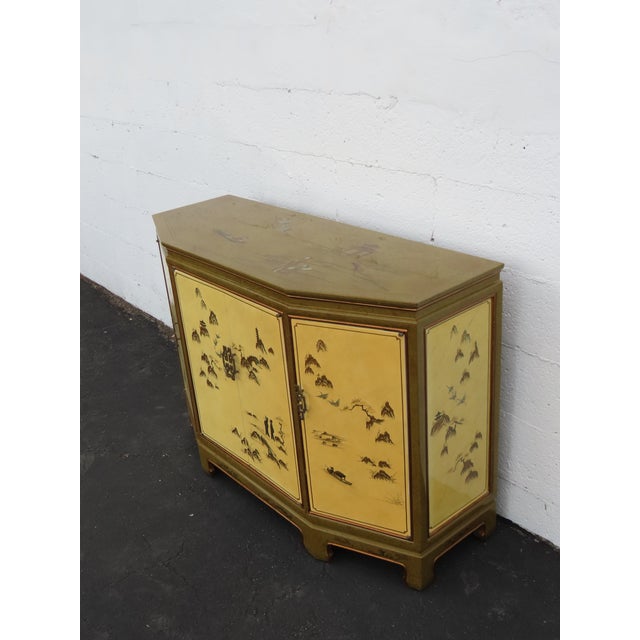 Hollywood Regency Chinoiserie Painted Buffet Sideboard Storage Cabinet 6624 For Sale - Image 18 of 18