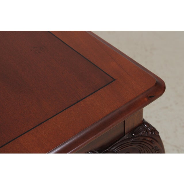 Stickley Mahogany Inlaid Ball & Claw Dining Table For Sale - Image 9 of 15