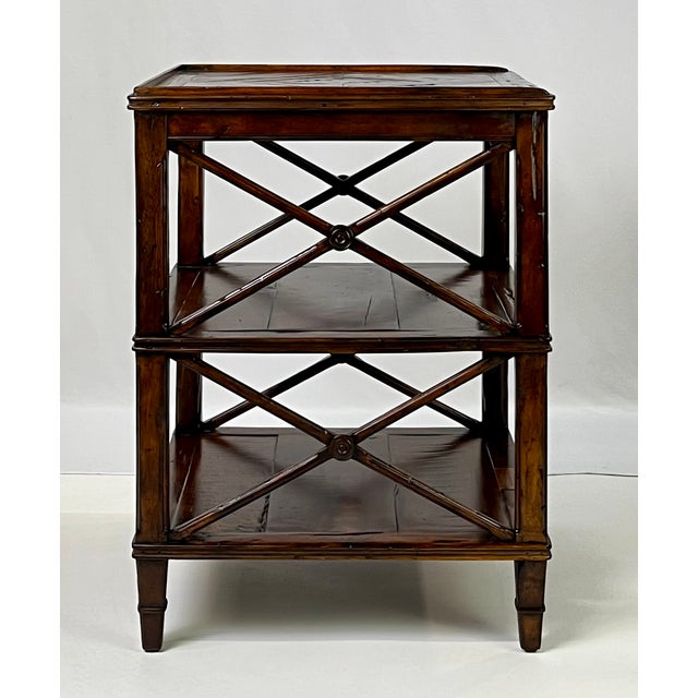 Theodore Alexander Theodore Alexander Castle Bromwich Parquetry Three-Tier Side Table For Sale - Image 4 of 14