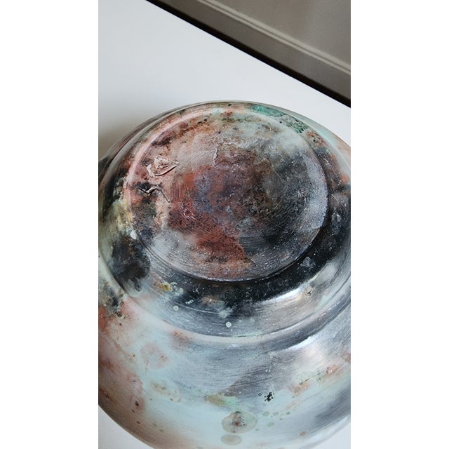 1960s Pink and Grey Raku Vase For Sale In New York - Image 6 of 8