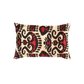 Pasargad Turkish Multi Color Silk Ikat Pillow (Ti 162) - 24" X 16" For Sale