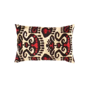 Pasargad Turkish Multi Color Silk Ikat Pillow (Ti 162) - 24" X 16"