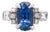 2.51 Carat Oval Blue Sapphire & Mixed Diamond Platinum Filigree Ring, Size 4 For Sale