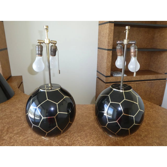 1970s 1970's Karl Springer Geodesic Lamps For Sale - Image 5 of 9