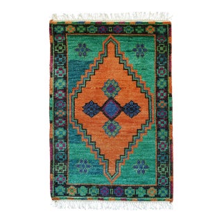 2x3 Hand-Knotted Turkish Inspired Calistoga Rug For Sale