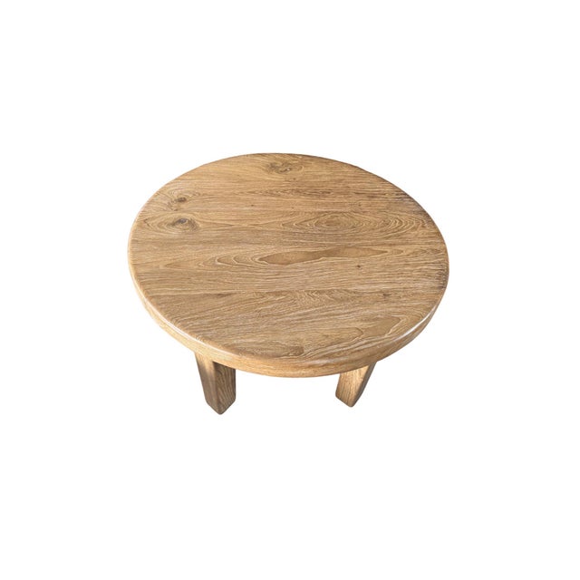 Sculptural Solid Teak Wood Dining Table With Expressive Natural Grain For Sale - Image 4 of 7