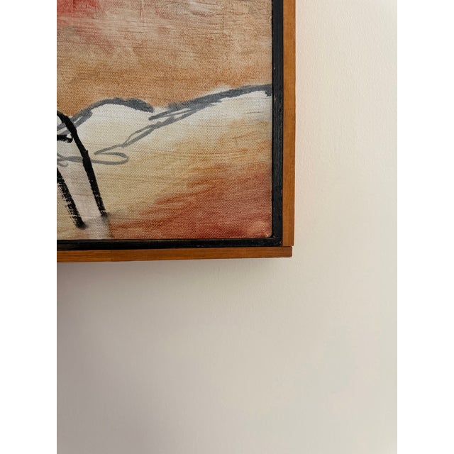 1950s Large Mid-Century Abstract Cubist Still Life Painting in Earth Tones - Unsigned For Sale - Image 5 of 10