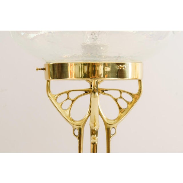 Jugendstil Table Lamp with Original Opaline Glass Shade, 1910 For Sale - Image 3 of 18