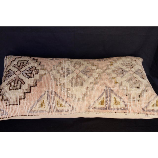 Decorative Handwoven Bohemian Rug Pillow Cushion Cover -16'' X 32'' For Sale - Image 9 of 10