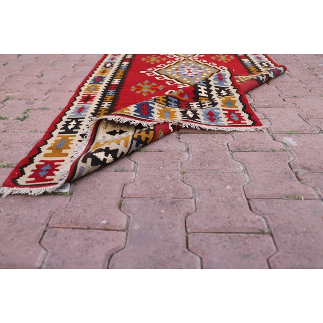 1980s Traditional Red Cappadocia Kilim For Sale - Image 4 of 13
